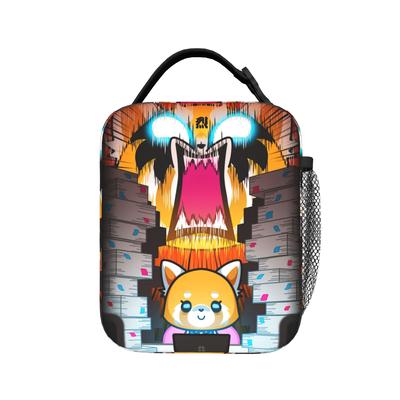 Aggressive Retsuko Insulated Lunch Bag Aggretsuko Karaoke Rage Mood Meal Container Thermal Bag Tote Lunch Box Food Storage Bags