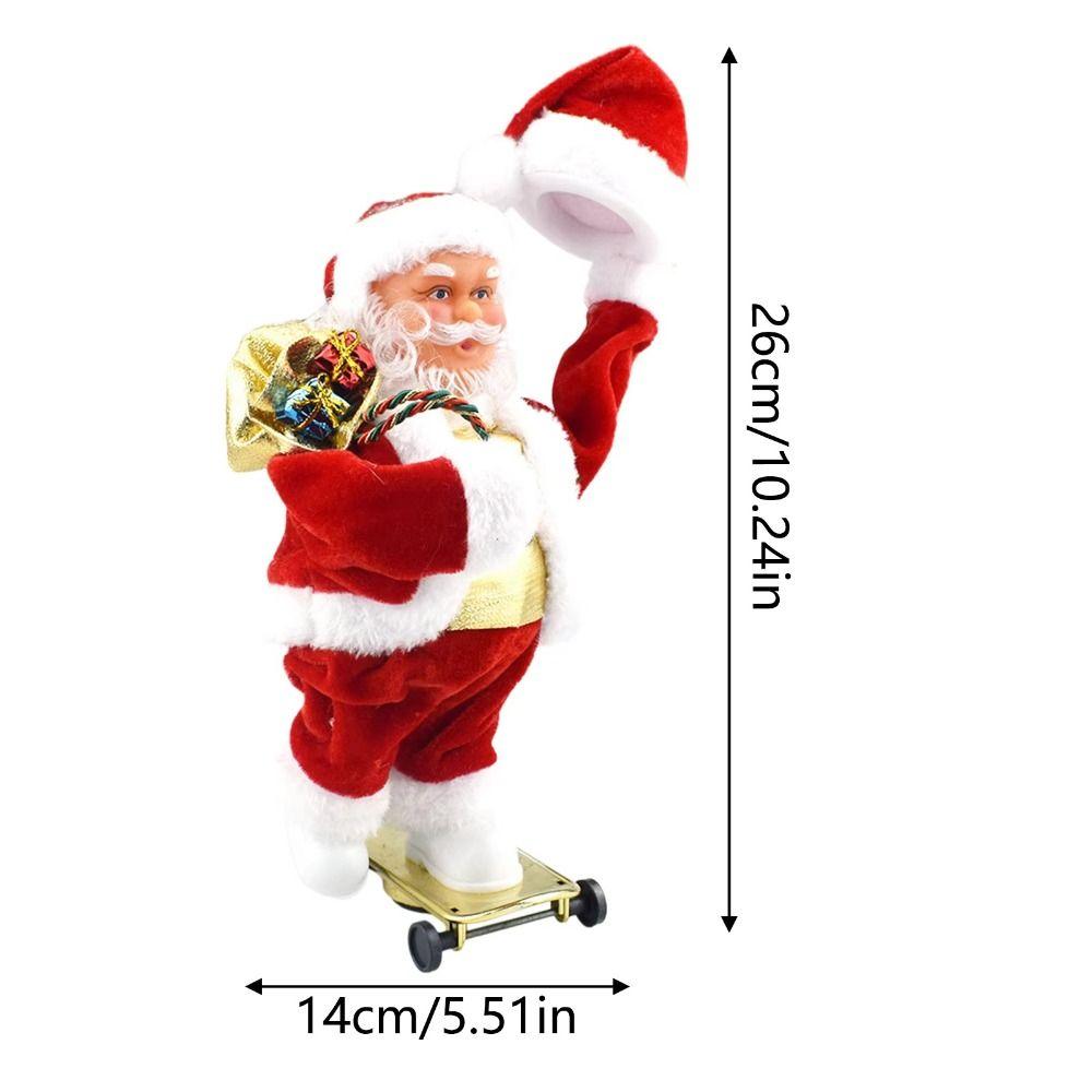 Slides Skateboard Electric Santa Toys Swing Hat Dancing Santa Claus Toys  Decoration