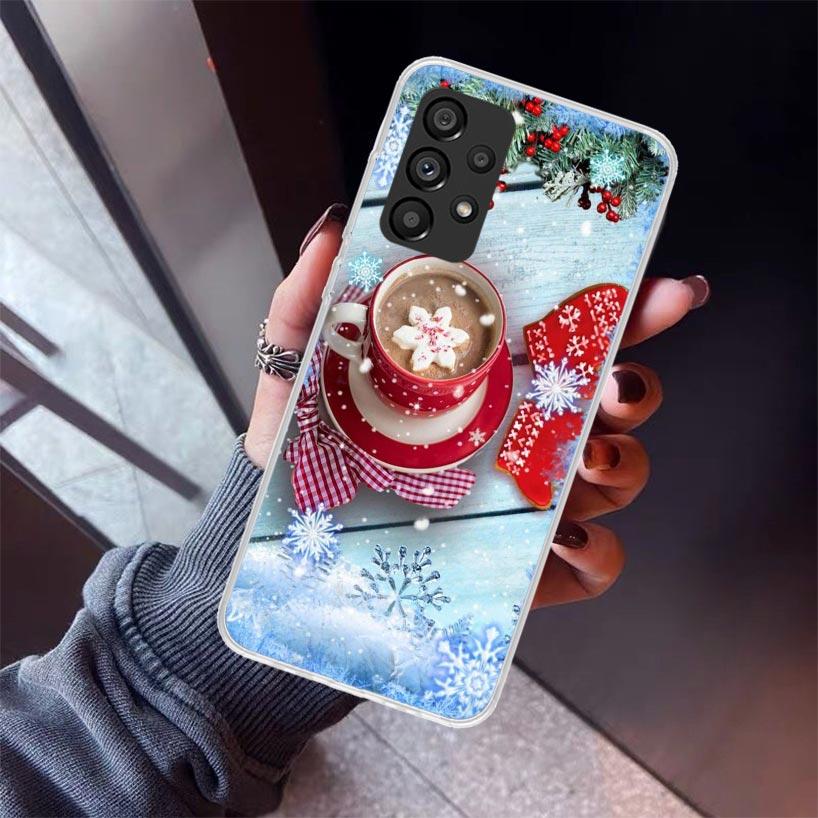 Winter Coffee Christmas Phone Case For Samsung Galaxy A17 A16 A15 A14 A13 A57 A56 A55 A54 A53 A37 A36 A35 A34 A33 A26 A25 A24 A2