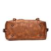 Retro Oil Wax Leather Boston Handbag, Large Capacity Shoulder & Crossbody Women's Bag