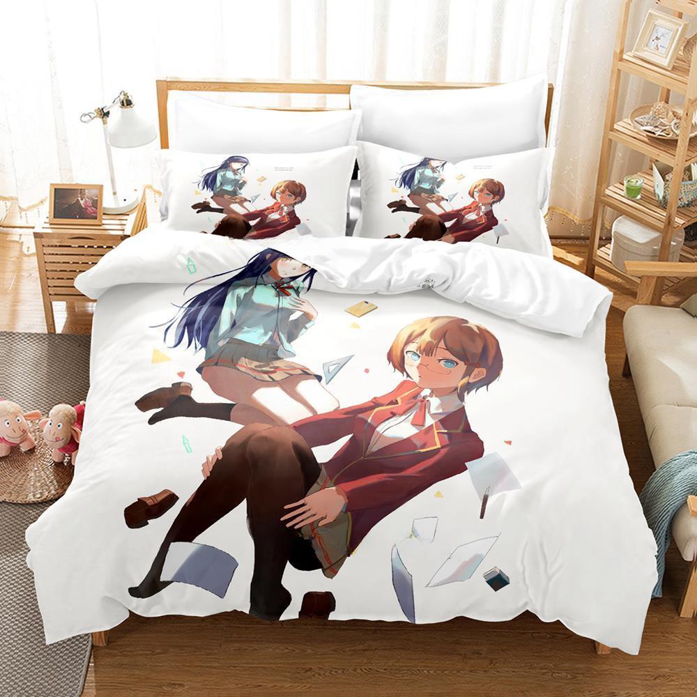 Imprimare 3D Anime Nu Învățăm Niciodată: Set Lenjerie de Pat Bokuben Single Twin Full Queen King Size Set de Pat pentru Dormitor Adulți Copii Seturi Huse de Plapumă