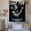 Iggy Pop Band Anime Tapestry Hippie Flower Wall Carpets Dorm Decor Cheap Hippie Wall Hanging