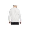 Nike Men's Solid Color Crewneck Casual Long-Sleeve Sweatshirt in White
