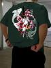 Printed Tshirt For Unisex New Summer Fashion Japanese Koi Fox Mask Katana Cherry Blossom Printed Tee Machine Washable Sxxl