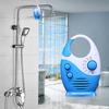 Portable Shower Radio, Bathroom Radio, AM FM Hook Type, Waterproof, Broadcast Music, Shower Speaker, Radio, Blue, Compact Radio