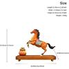 Aris & Juno Exquisite Copper Horse with Fortune Bag Statue - New Chinese Style Feng Shui Decor for Wealth & Success