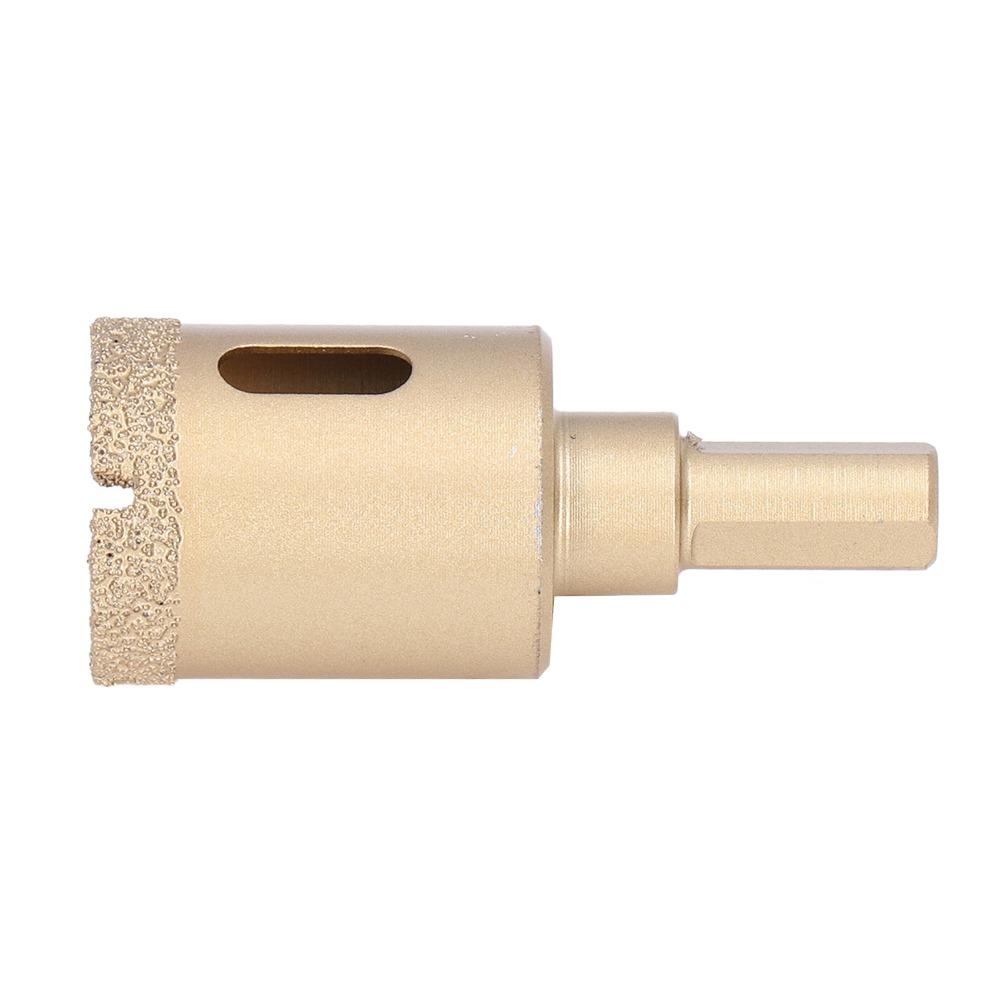 Gold Tone Hole Saw Drill Bit Alloy Shank Tile Hole Opener New Brazed Drill Bit  Home Improvement