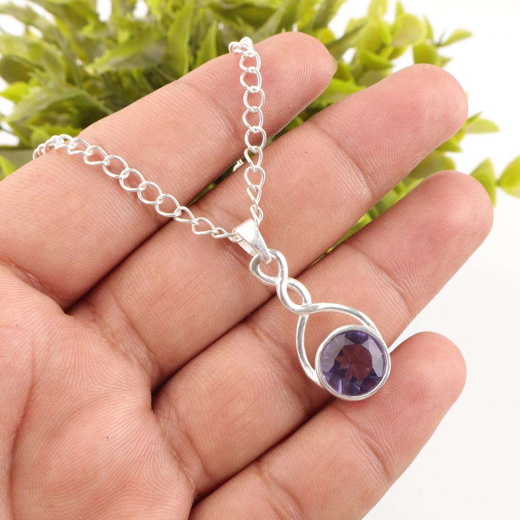Iolite Pendant, 925 Solid Sterling Silver Pendant Handmade Gemstone Jewelry, Gifts For Wife Brand New Pendant