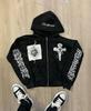 New digital 3D printing zipper Y2K sweater jacket for men and women