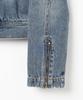 Millo Women Washed Denim Racing Jacket [Vintage Blue]
