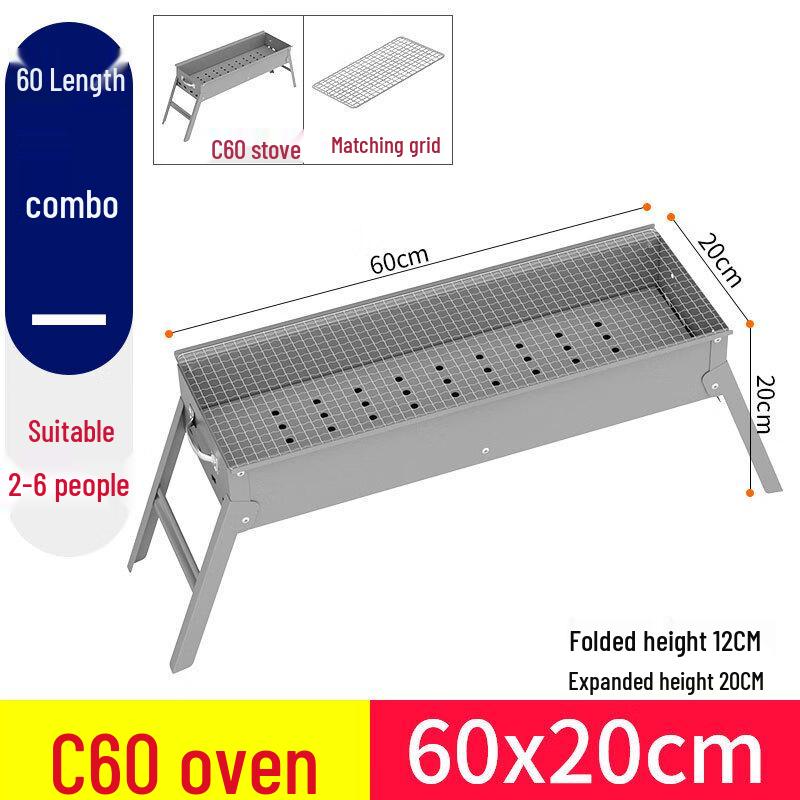 Skládací přenosný BBQ gril Ruian Outdoor