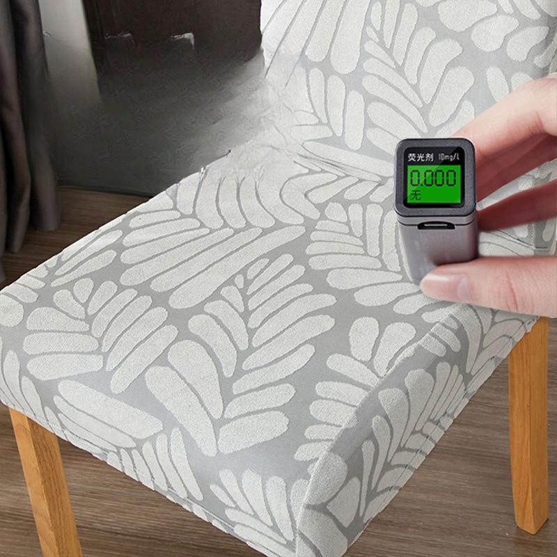 Lanya Leaf Jacquard Four Seasons Stuhlbezug All Inclusive Home Integrierte Rückenlehne Esszimmerstuhlbezug Elastischer Stuhlbezug