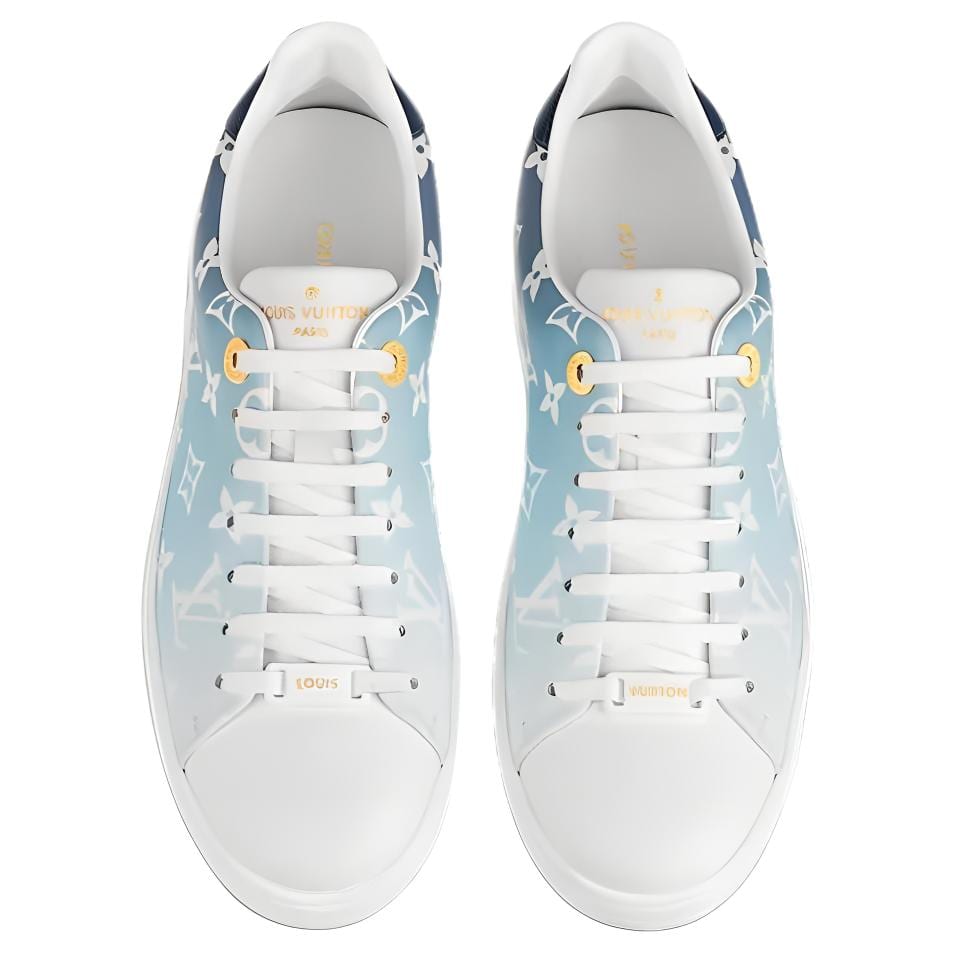 Louis Vuitton Lv Frontrow Sneakers Blue Women's 1A87D2