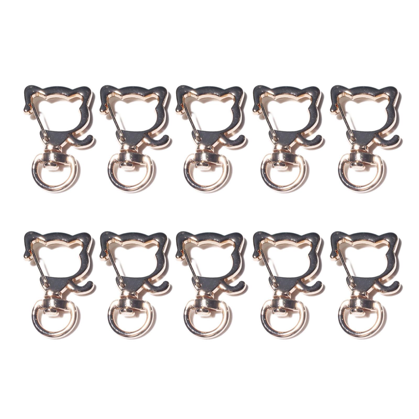 

10 шт. Брелки неправильной формы, практичные карабины, вращающиеся, с застежкой-лобстером, в форме сердца, для поделок своими руками 8