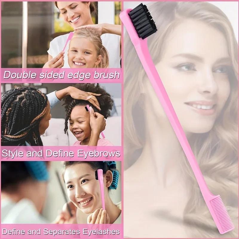 7pcs/set Hair Beauty Accessories Bristle Rat Tail Edge Comb Eyebrow Brush Braiders Ponytail Creator Water Sprayer Styling Set