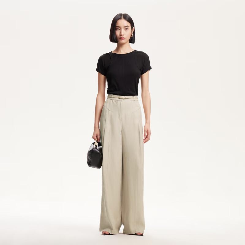 VEROMODA Women's Pleated Wide-Leg Pants