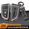 Zinc Alloy Car Remote Key Cover Case Holder For BMW X1 X3 X5 X6 X7 G20 G30 G01 G02 G05 G11 G32 1 3 5 7 Series Keychain Accessori