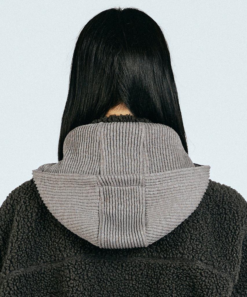 VASROCK Churros Knit Scarf Balaclava Gray