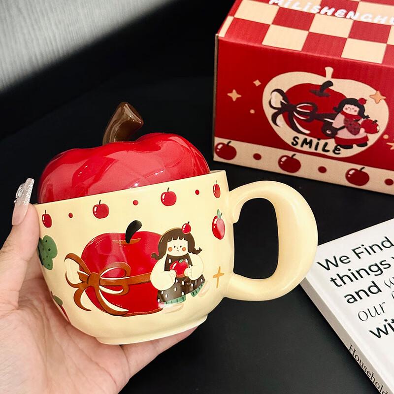 Cute Apple Girl Ceramic Mug