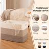 Super Large Blanket Basket Rectangle Woven Baskets for Storage Cotton Rope For Living Room Toy Basket with Handle