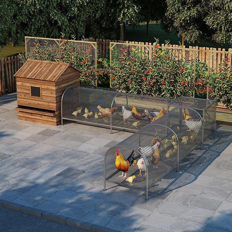 Durable Free-Range Chicken Coop Tunnel: Outdoor Cute Pet Run & Wire Mesh Chicken Cage