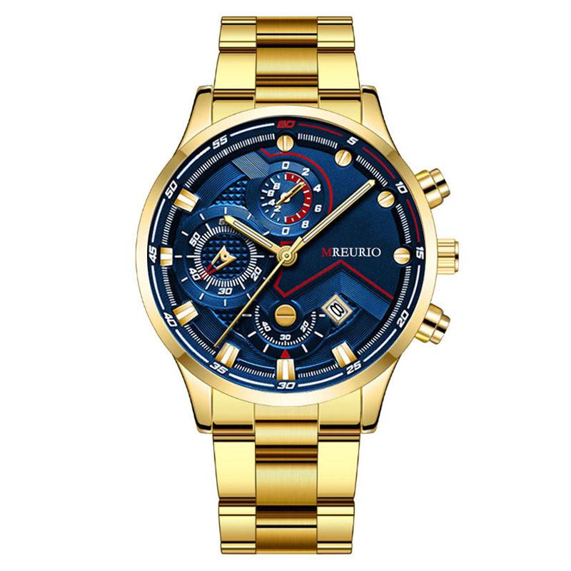 

Mens Fashion Business Watch With Calendar Function And Stainless Steel Band For Elegant Wear Style J