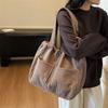 Corduroy Bag Women's Large Capacity Shoulder Shopping Bag Commuter Tote Bag