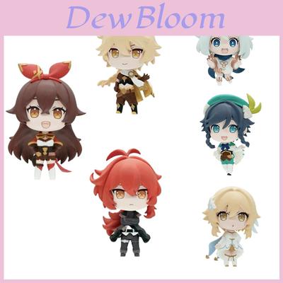 Set di 6 figure in PVC carine e divertenti di Genshin Impact, action figure anime per decorazione