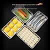 Stainless Steel Dumpling Storage Box with Lid - Square, Freezer-Safe for Wontons & Dumplings
