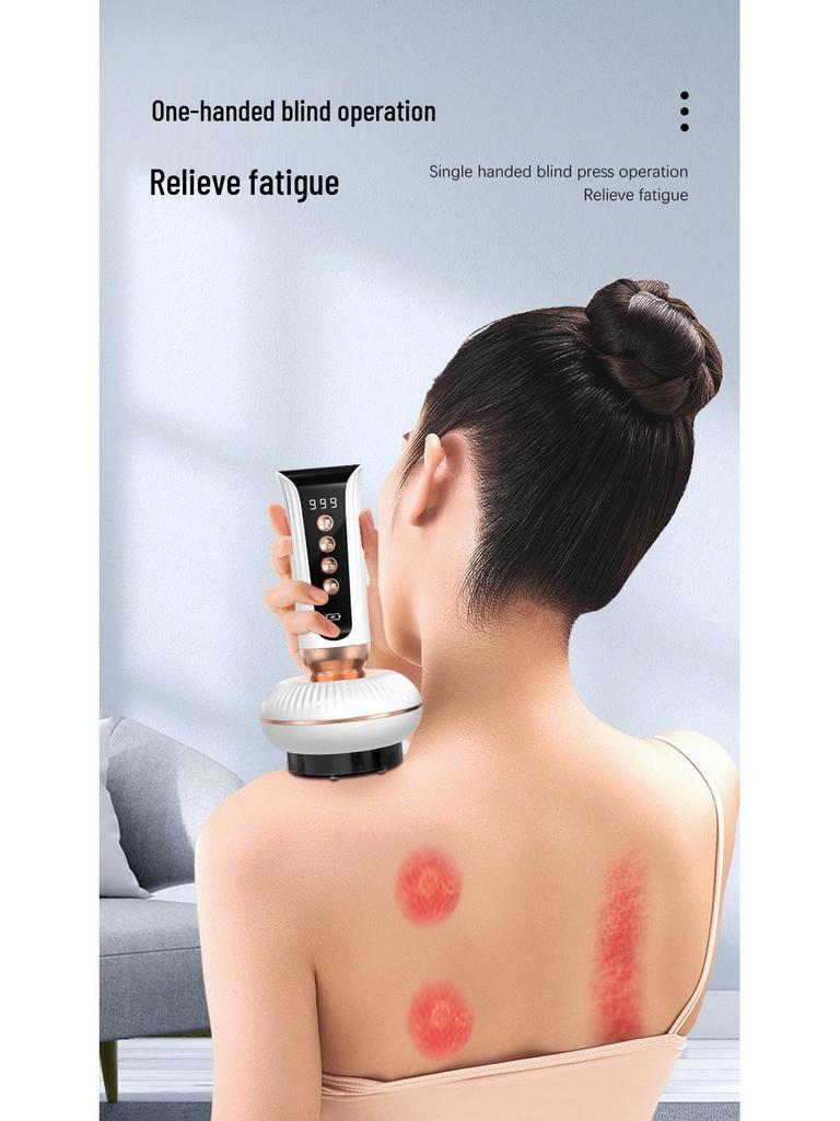 Electric Gua Sha Massager with Heating, Red Light, and Negative Pressure Therapy