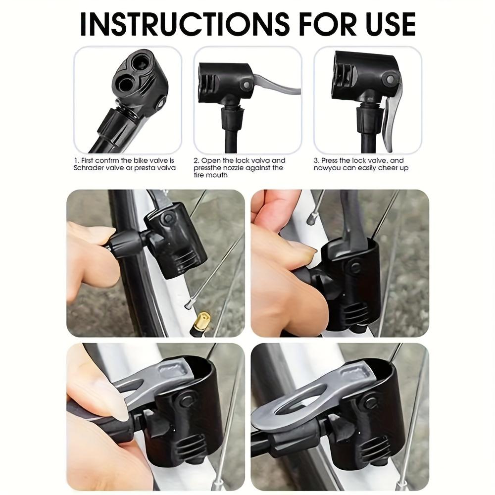 Bike Air Floor Pump Alloy Steel Air Compressor Cycling MTB Bicycle Tire Inflator for Schrader//Dunlop Valve