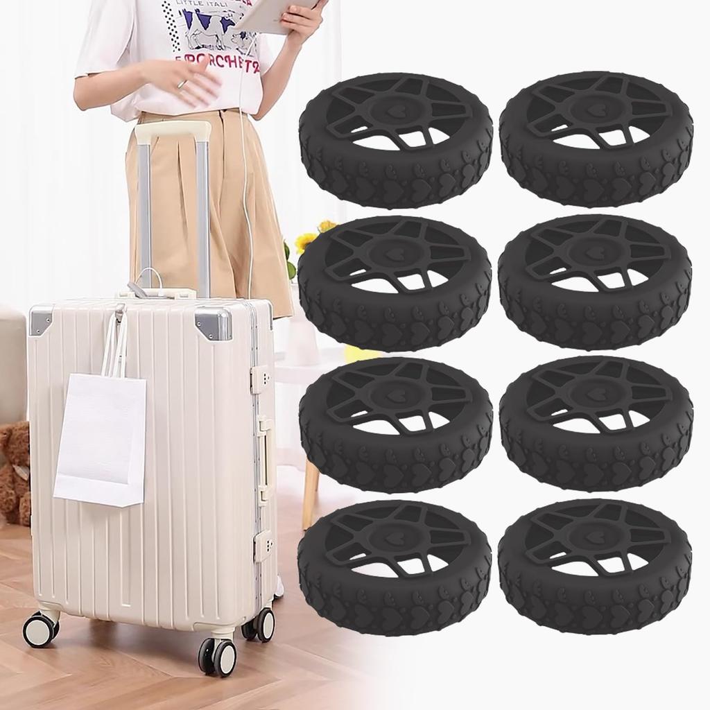 TARATI Suitcase, Caster Cover, Tire Cover, Carrying Case, Silicone, Wheel Cover, DIY Carry Case