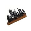 Elegant Tealight Candle Holder in Wood and Metal, Christmas Centerpieces, Advents Arrangement