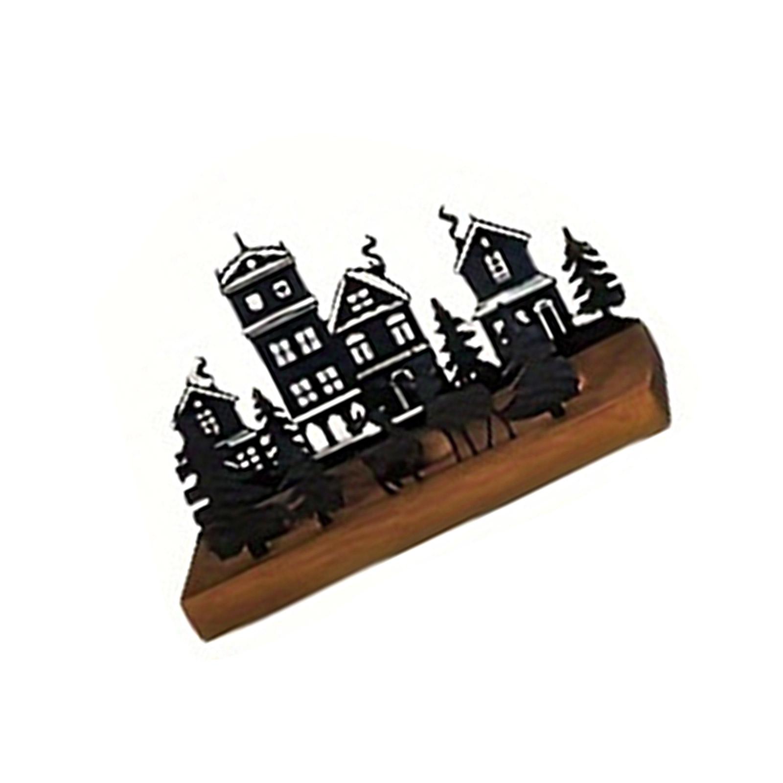 

Elegant Tealight Candle Holder in Wood and Metal, Christmas Centerpieces, Advents Arrangement S
