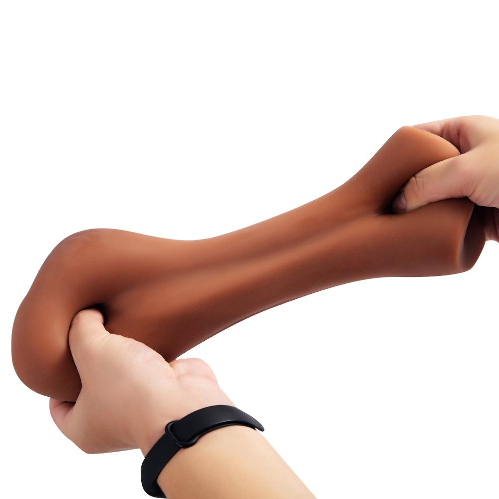 Real Silicone Vaginal Masturbation Sex Toys Anal Vaginal Double Channel Realistic Gay Sex Toys