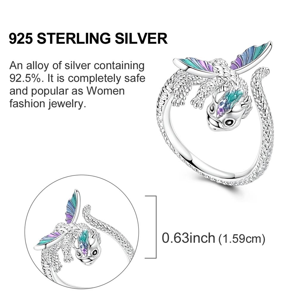 925 Silver Rings Original Design Blue Zircon Star Moon Finger Rings For Women High Quality Wedding Jewelry Gift