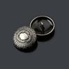 10Pcs Black Metal Coat Buttons Clothes Jacket Trench Coat Sweater Button Accessories Round Versatile Top Buttons Daquan