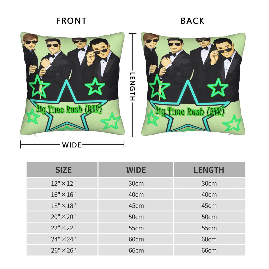 Big Time Rush Band Copricuscino Federa alla Moda per Divano Camera da Letto Decorazione Casa Design Federe Cuscino Regalo di Compleanno
