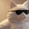 Lustige coole Katze Statue 3D gedruckte süße Katze in Sonnenbrille Figur skurrile Kätzchen Verzierung für Büroschreibtisch Dekoration Geschenke für Katzenliebhaber