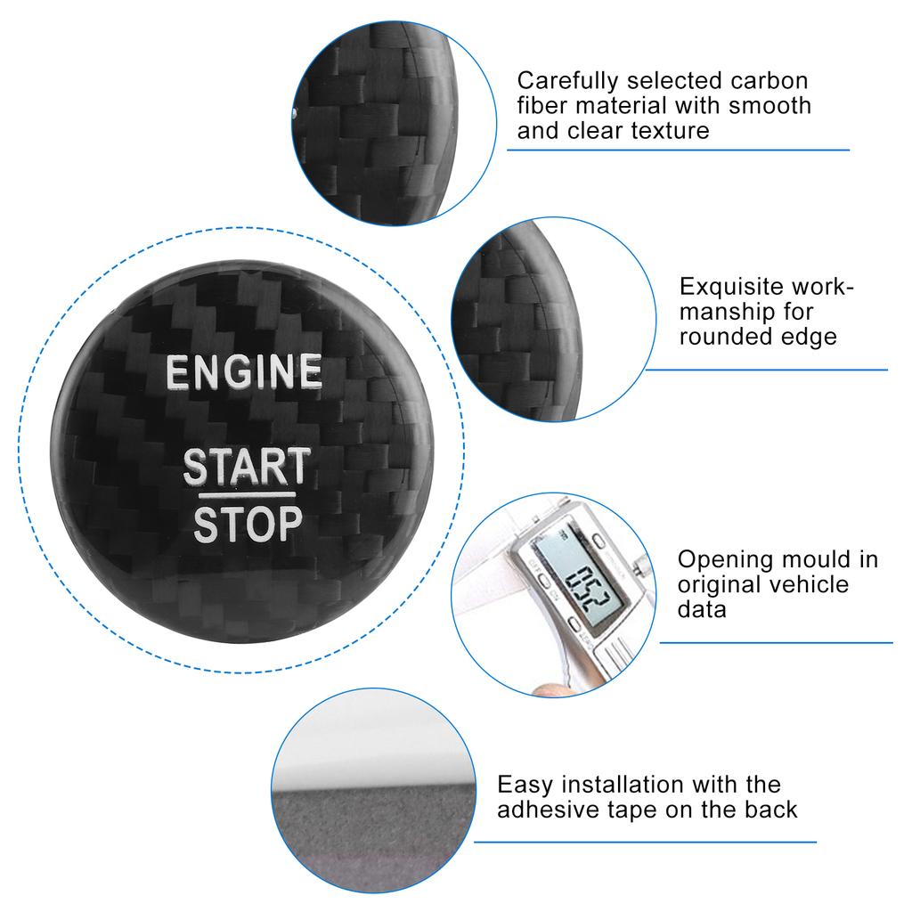 Carbon   Engine Start Stop Button Cover Trim Fit for   B C E S CLA   Class