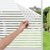 Modern Privacy Film With Striped Frosted Design For Bathroom Privacy And Easy Removal