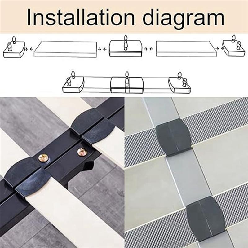 Good-40Pcs Furniture Accessory Plastic Bed Slat End Caps Holders For Holding Securing Wooden Slats Bed Board Skeleton Frame