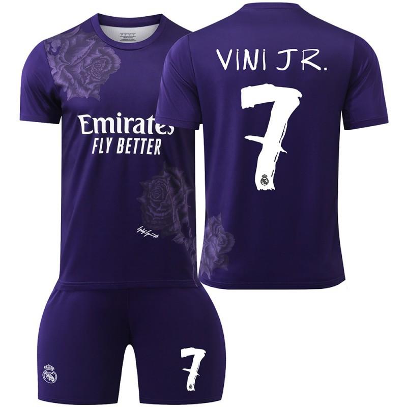 2425 Y3 Fußballtrikot mit Co-Branding Nr.. 7 C Rovinicius 5 Bellingham 10 Mbabpe Trikot Set