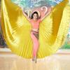 Belly Dance Costume Wing with Retractable Stick Women Bifurcate Egyptian Professional Wing 360 Degree Adult Stage Performance Angel Butterfly Wing