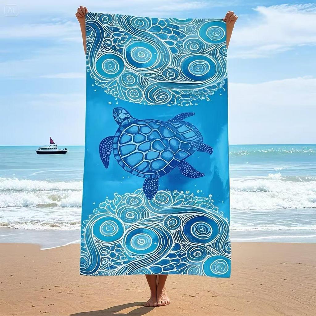 Cross-border Soft Quick-Dry Beach & Sport Towel - Absorbent, Lightweight, Printed Design