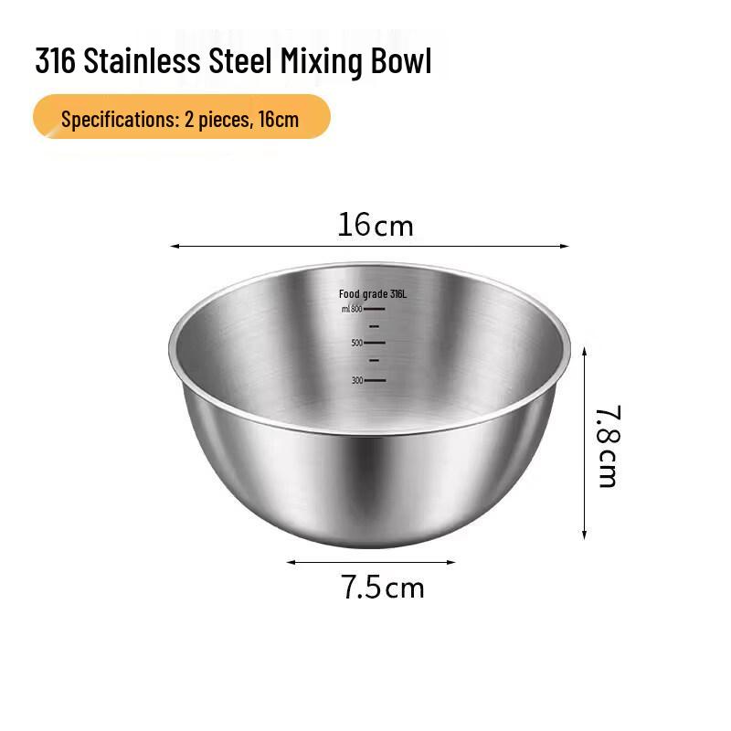 ZISIZ 316 Food Grade Stainless Steel Bowl