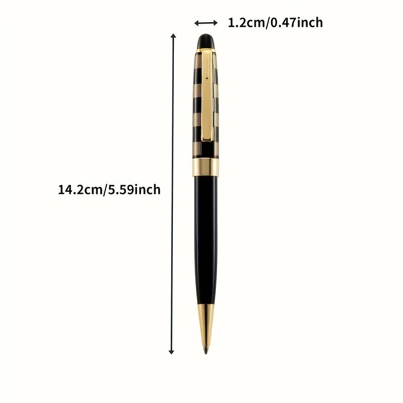 Luksusowy wysokiej jakości metalowy długopis kulkowy obrotowy do biznesu, długopis do codziennego pisania (czarny atrament)