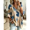 T-shirt da Donna Taglie Forti Scollo a V Maniche a Pipistrello Stampa Etnica Boemia Top Largo Estivo Comodo Traspirante Quotidiano Casual Stile Modellante