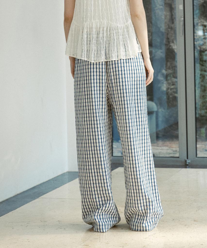JUCYJUDY Check Wide Elastic Pants J1Pt329B
