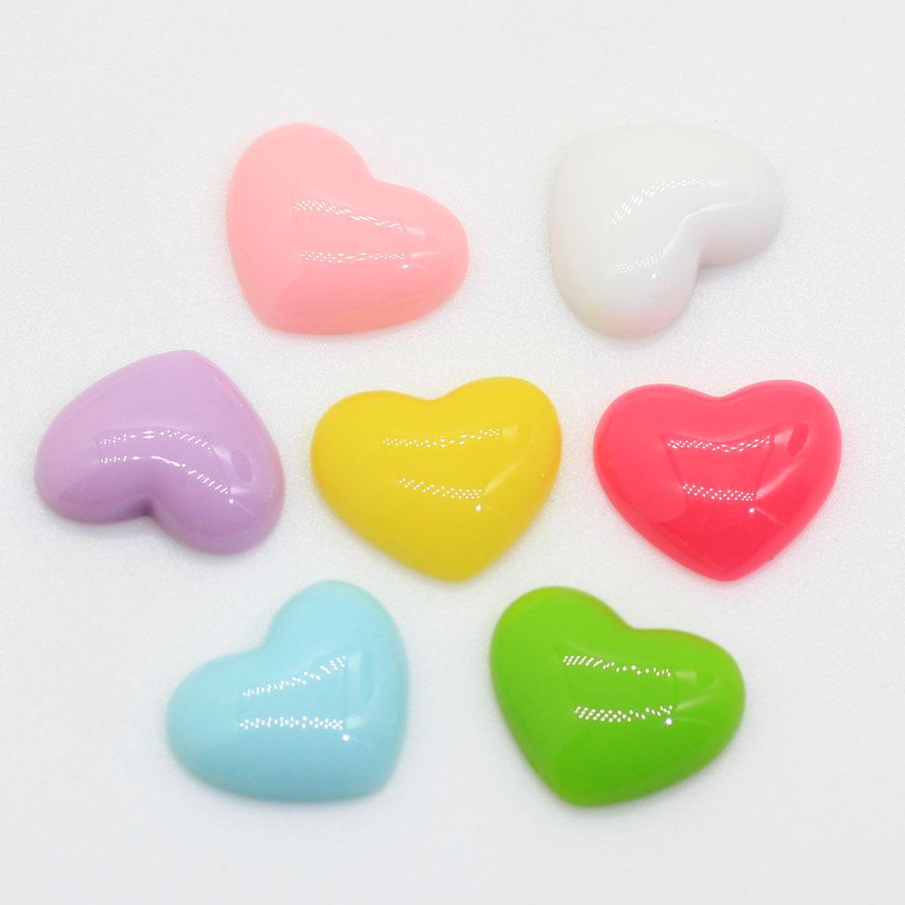 Mix Colors Heart Love Star Resin Decoration Craft Flatback Cabochon Embellishments for Scrapbooking Kawaii Cute Diy Accessories